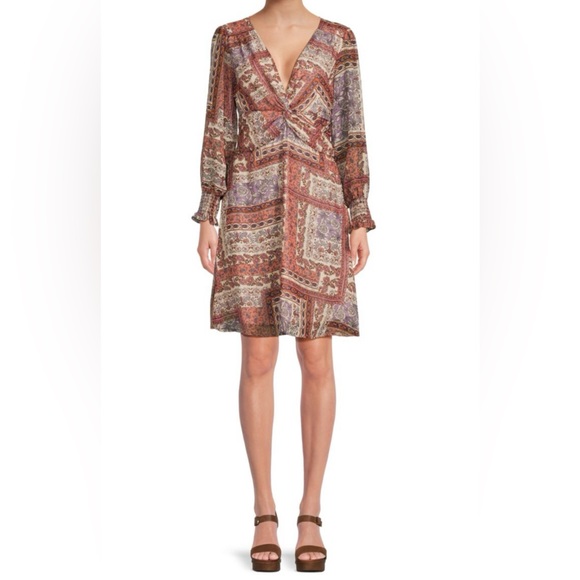 JULIA JORDAN V Neck Paisley Fit and Flare Dress Size 8. NWT - Picture 3 of 11